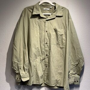 Uniqlo Light Olive Cotton Shirt
